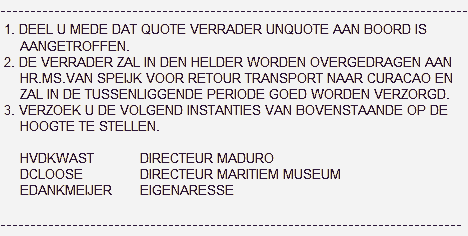 Telex aan Ena Dankmeijer